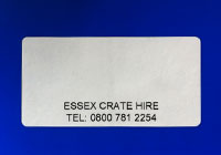 Label from Essex Crate Hire